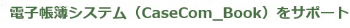 電子帳簿システム（CaseCom_Book）をサポート